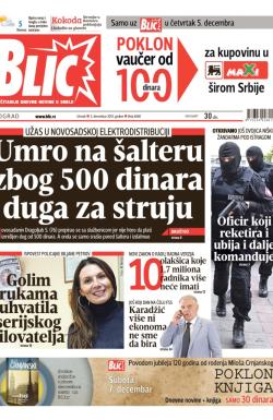 Blic - broj 6040, 3. dec 2013.