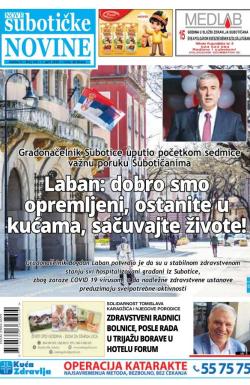 Nove Subotičke novine - broj 160, 3. apr 2020.