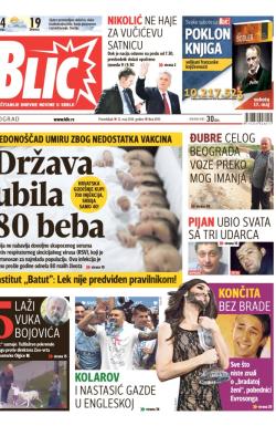 Blic - broj 6193, 12. maj 2014.