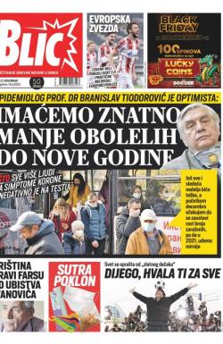 Blic - broj 8533, 27. nov 2020.