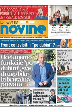 Dnevne novine - broj 2838, 16. nov 2020.