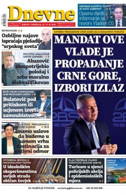 Dnevne novine - broj 3125, 16. okt 2021.