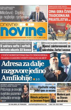 Dnevne novine - broj 2585, 22. jan 2020.