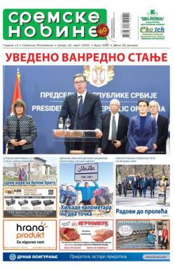 Sremske Novine - broj 3081, 18. mar 2020.