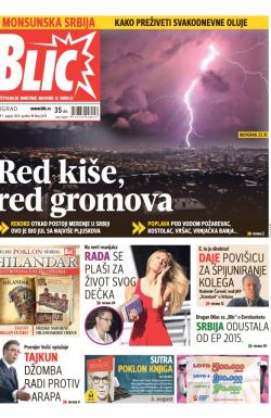 Blic - broj 6274, 1. avg 2014.