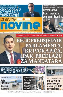 Dnevne novine - broj 2793, 24. sep 2020.