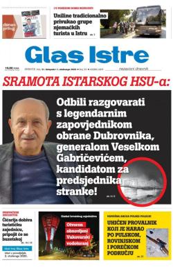 Glas Istre - broj 301, 31. okt 2020.