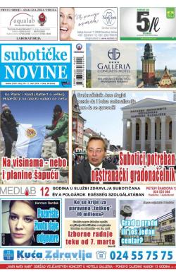 Nove Subotičke novine - broj 10, 11. mar 2016.