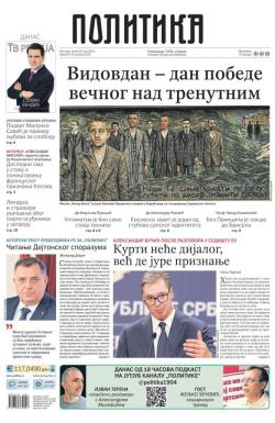 Politika - broj 39718, 28. jun 2024.