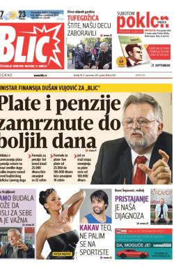 Blic - broj 6325, 21. sep 2014.