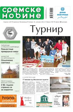 Sremske Novine - broj 2707, 16. jan 2013.