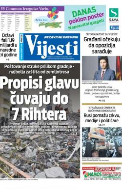 Vijesti - broj 7787, 9. dec 2019.