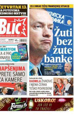 Blic - broj 6645, 14. avg 2015.