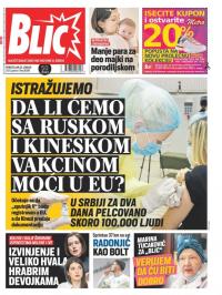 Blic - broj 8588, 25. jan 2021.