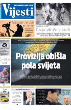 Vijesti - broj 7496, 19. feb 2019.