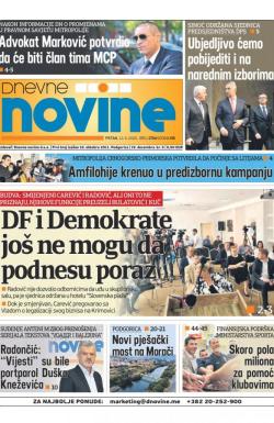 Dnevne novine - broj 2704, 12. jun 2020.