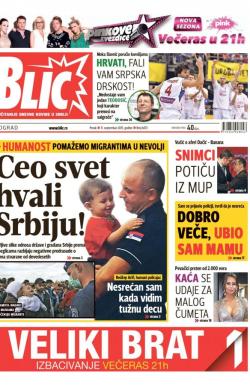 Blic - broj 6673, 11. sep 2015.