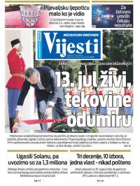 Vijesti - broj 7997, 13. jul 2020.