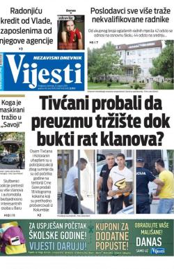 Vijesti - broj 7677, 22. avg 2019.