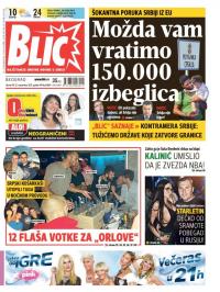 Blic - broj 6684, 22. sep 2015.