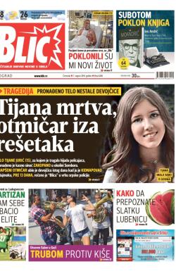 Blic - broj 6280, 7. avg 2014.