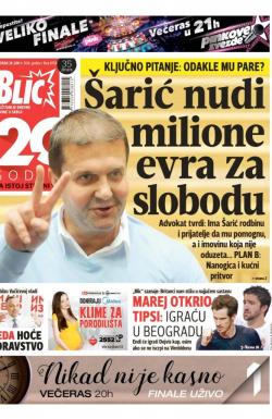 Blic - broj 6958, 28. jun 2016.