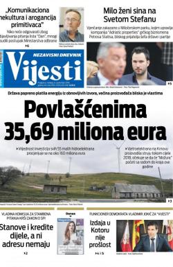 Vijesti - broj 7694, 8. sep 2019.