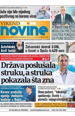 Dnevne novine - broj 2660, 18. apr 2020.