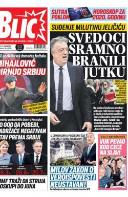 Blic - broj 8206, 21. dec 2019.