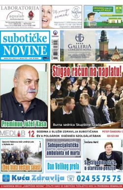 Nove Subotičke novine - broj 5, 5. feb 2016.