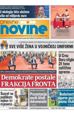 Dnevne novine - broj 2700, 8. jun 2020.