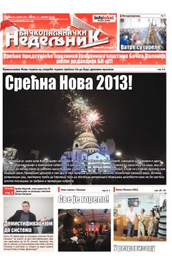 Nedeljne novine, B. Palanka - broj 120, 11. jan 2013.