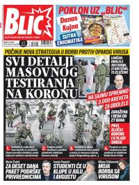 Blic - broj 8296, 25. mar 2020.