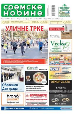 Sremske Novine - broj 3324, 13. nov 2024.