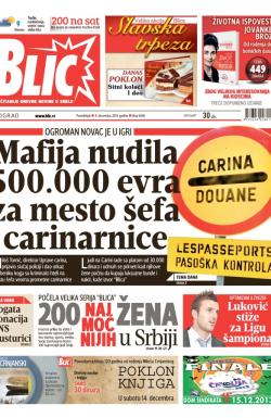 Blic - broj 6046, 9. dec 2013.