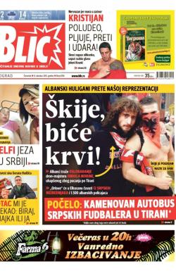 Blic - broj 6700, 8. okt 2015.