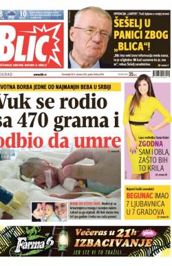 Blic - broj 6704, 12. okt 2015.