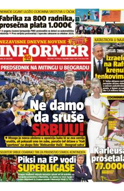 Informer - broj 3686, 29. maj 2024.