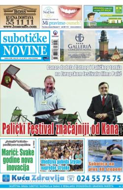 Nove Subotičke novine - broj 30, 24. jul 2015.