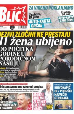 Blic - broj 8729, 18. jun 2021.