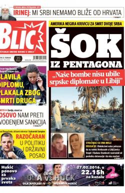 Blic - broj 6836, 25. feb 2016.