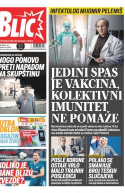 Blic - broj 8410, 27. jul 2020.