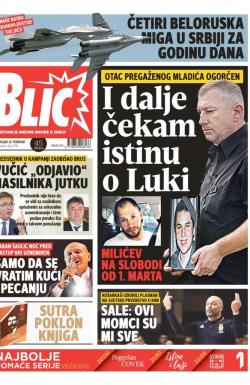 Blic - broj 7911, 25. feb 2019.