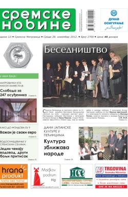 Sremske Novine - broj 2700, 28. nov 2012.