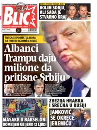 Blic - broj 7367, 18. avg 2017.