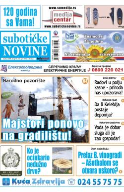 Nove Subotičke novine - broj 15, 12. apr 2013.