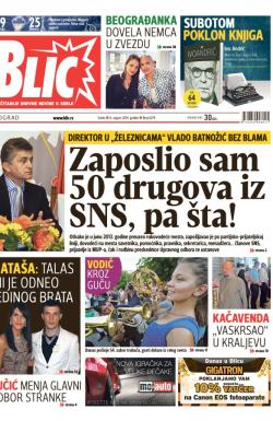 Blic - broj 6279, 6. avg 2014.