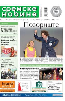 Sremske Novine - broj 2751, 20. nov 2013.