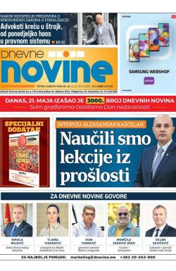 Dnevne novine - broj 3000, 21. maj 2021.