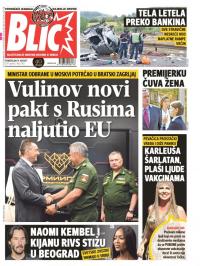 Blic - broj 7363, 14. avg 2017.